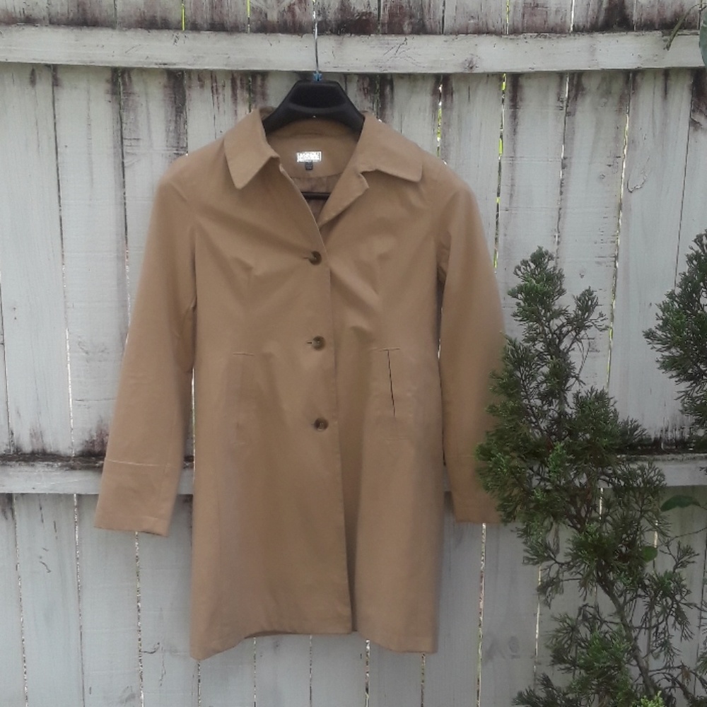 Tan trench coat
